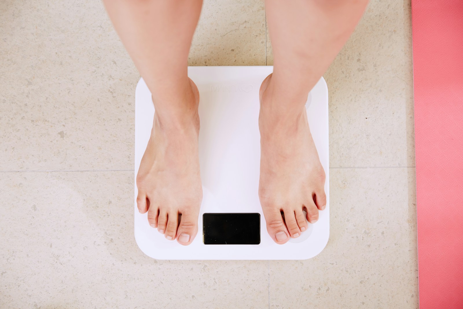 Feet on a bathroom scale